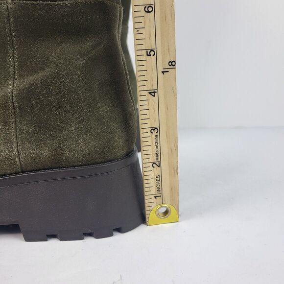 Vince Camuto Nettrio Green Suede Lug Sole Tall Boot Size 9M - Picture 3 of 16